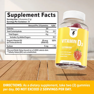 3 Bottles of Vitamin D3 Gummies